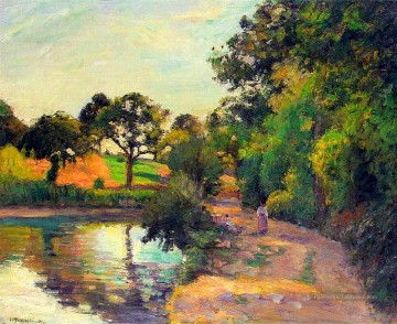 camille - pont à montfoucault 1874 Camille Pissarro paysages ruisseaux